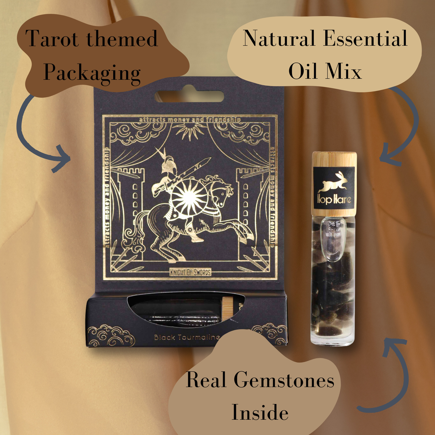 The Knight - Tarot Essential Oil Gemstone Roll on