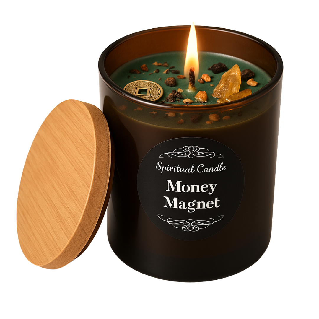 Money Magnet Spiritual Candle – A Sacred Tool for Wealth, Success, and Financial Abundance