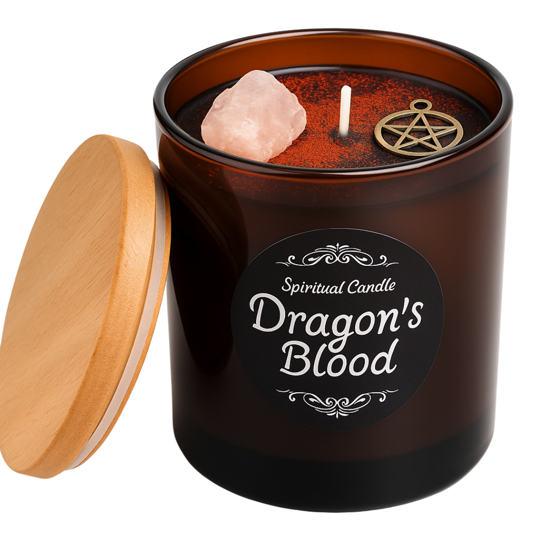 Dragon’s Blood Spiritual Smudging Candle – A Sacred Tool for Energy Cleansing and Protection