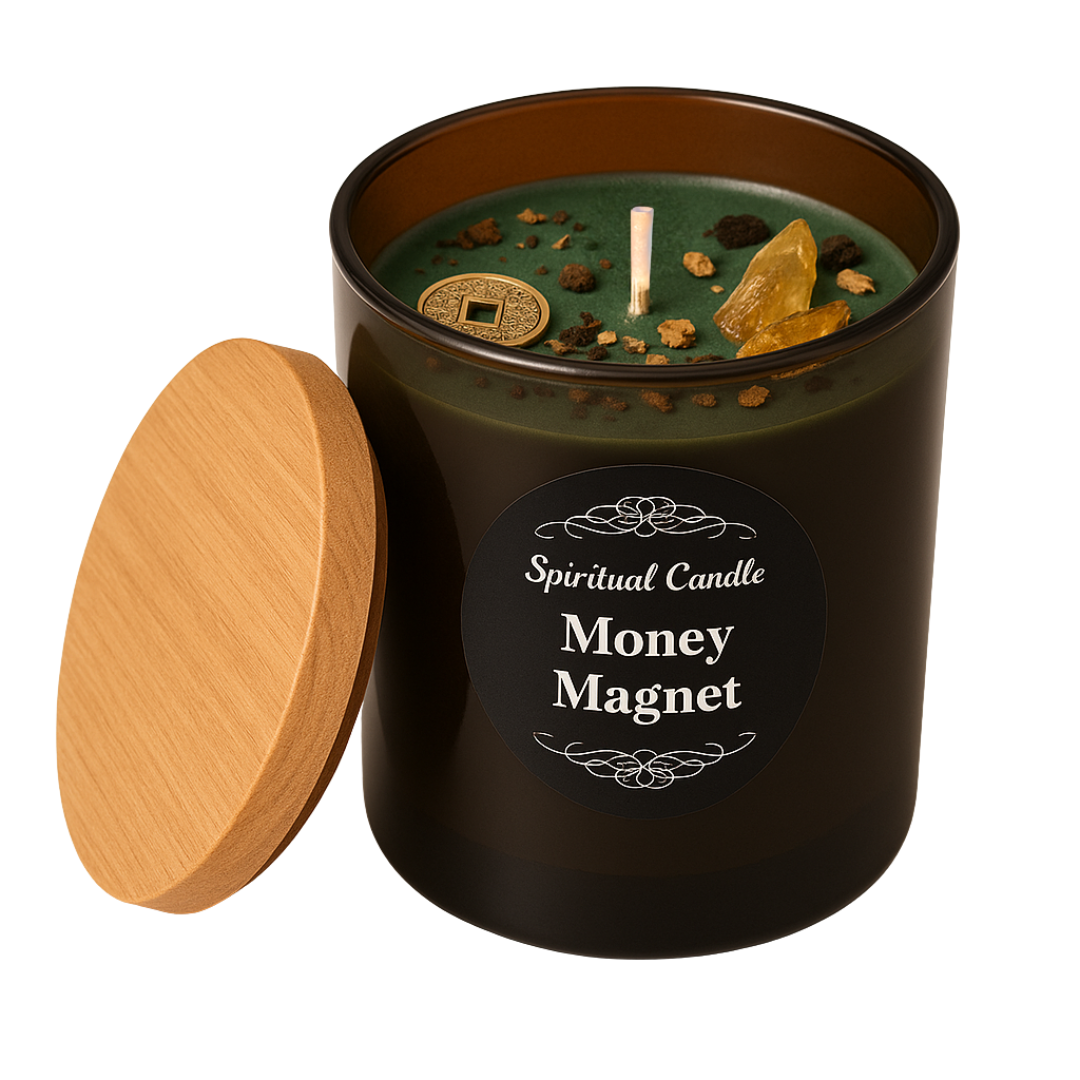 Money Magnet Spiritual Candle – A Sacred Tool for Wealth, Success, and Financial Abundance