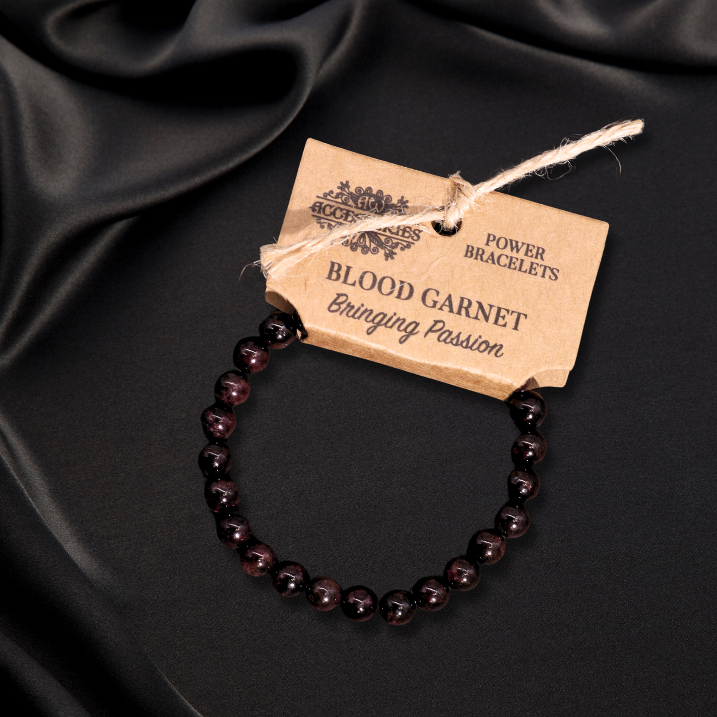 Blood Garnet Power Bracelet for Positivity & Uplifted Mood
