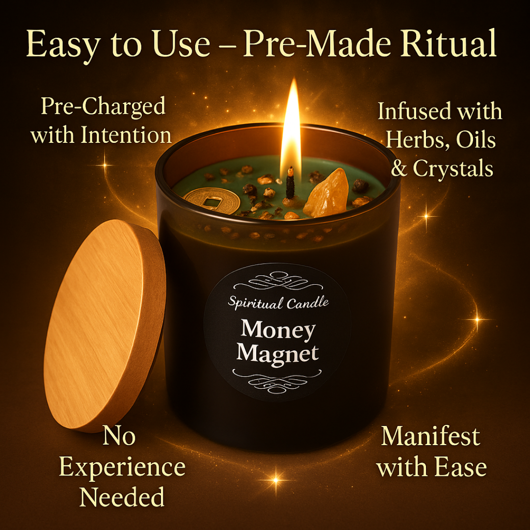 Money Magnet Spiritual Candle – A Sacred Tool for Wealth, Success, and Financial Abundance