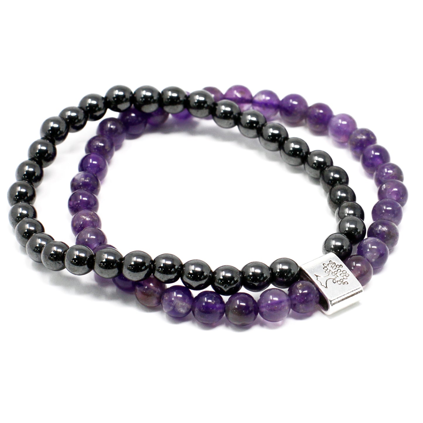 Amethyst Healing Bracelet - Magnetic Gemstone Bracelet