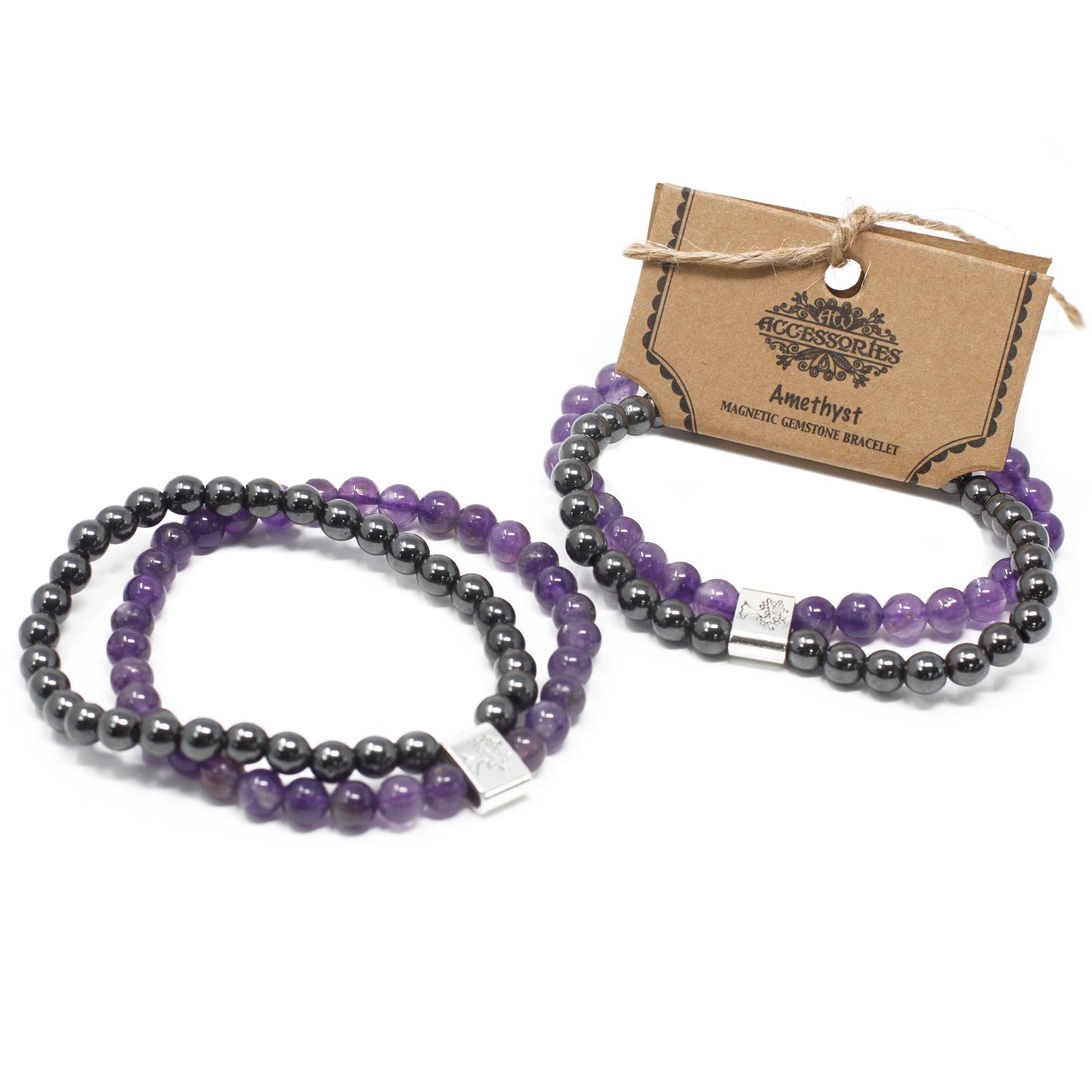 Amethyst Healing Bracelet - Magnetic Gemstone Bracelet