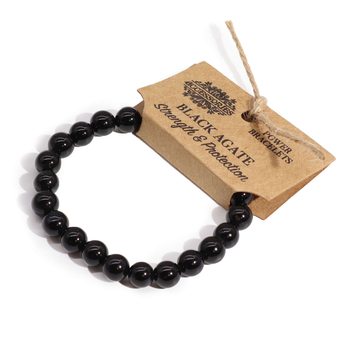 Black Agate Power Bracelet for Protection & Courage