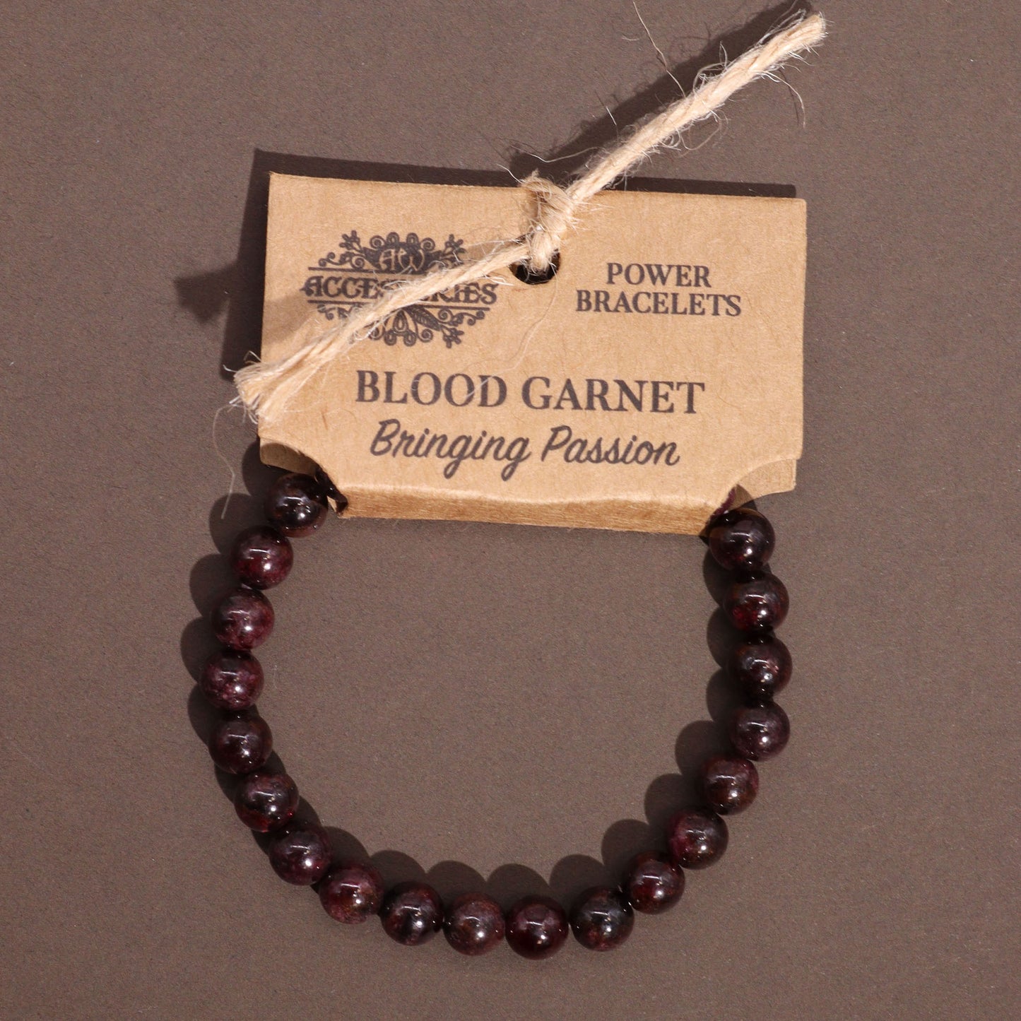 Blood Garnet Power Bracelet for Positivity & Uplifted Mood