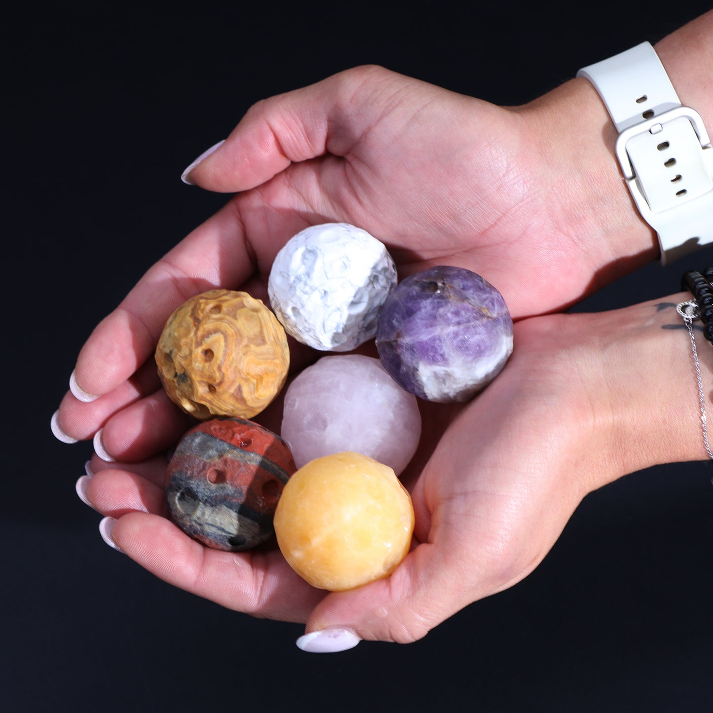MOON - White Howlite Gemstone Planet