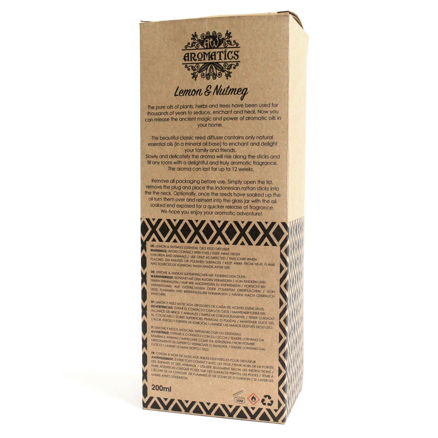 Lemon & Nutmeg Essential Oil Reed Diffuser