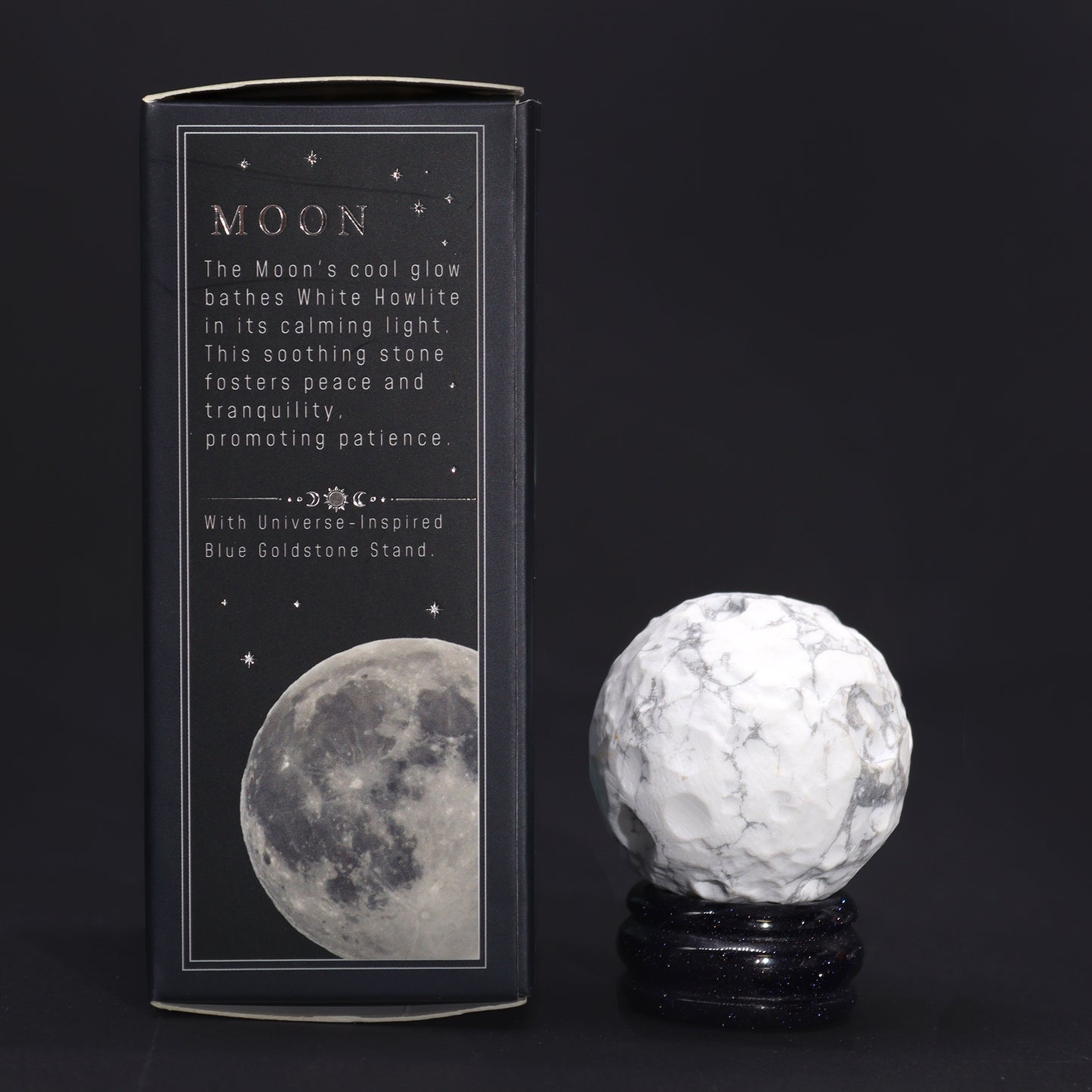 MOON - White Howlite Gemstone Planet