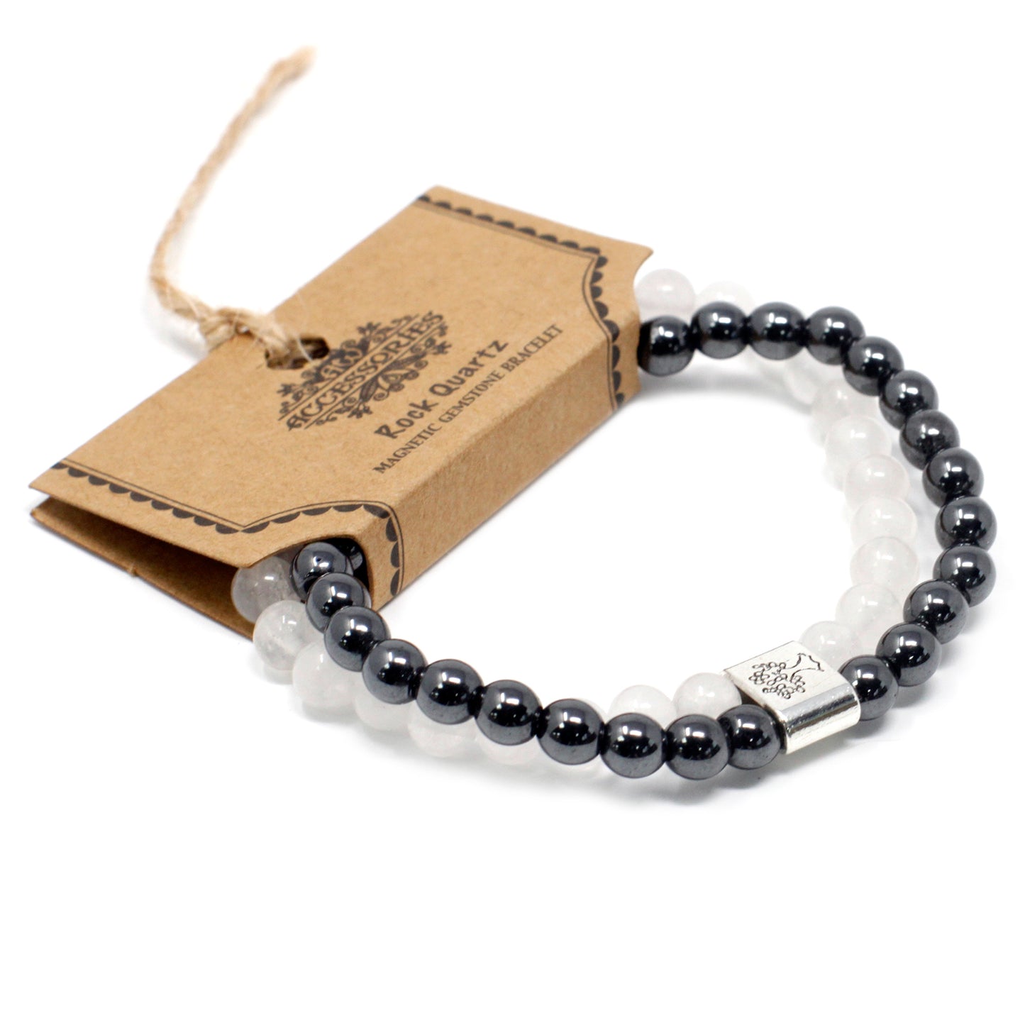 Clear Quartz Healing Bracelet - Magnetic Gemstone Bracelet
