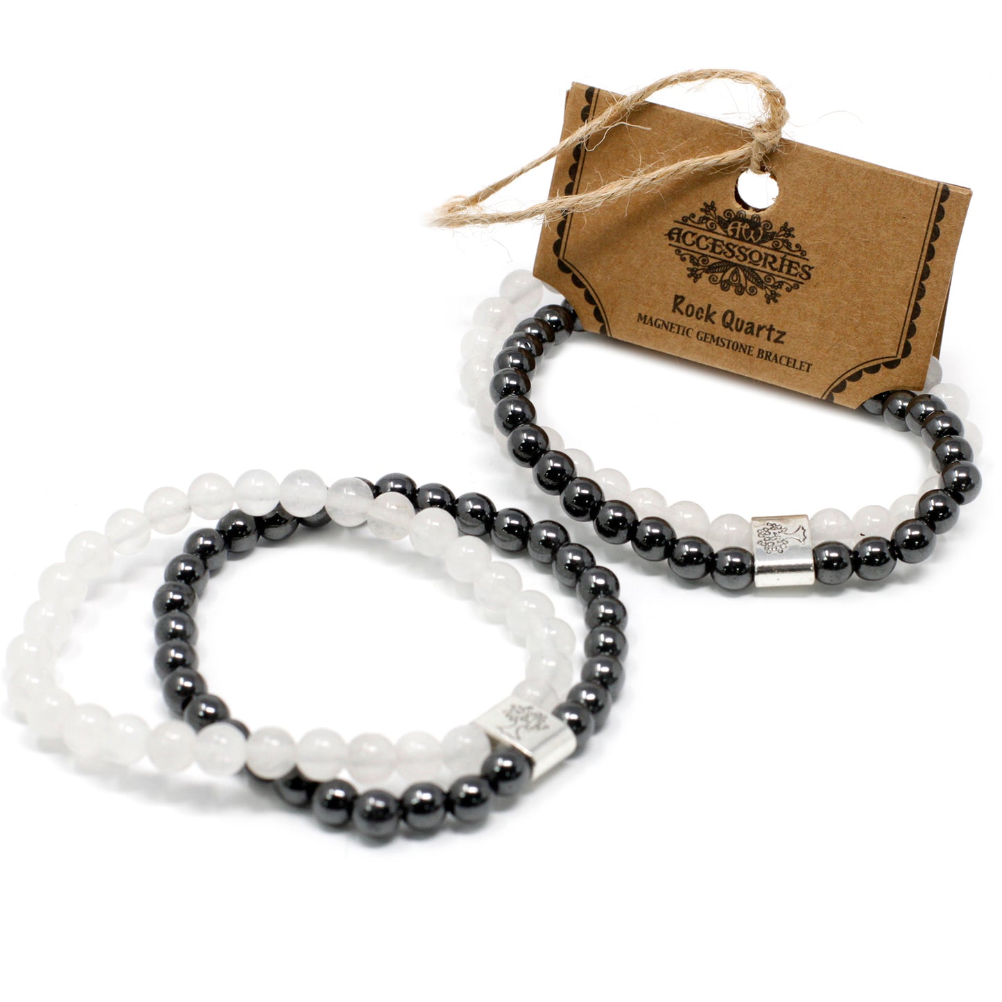 Clear Quartz Healing Bracelet - Magnetic Gemstone Bracelet