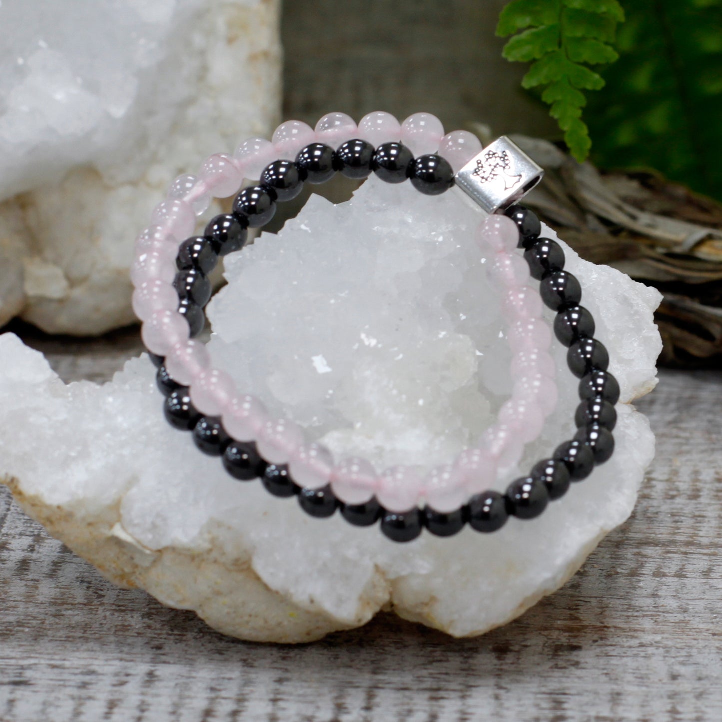Rose Quartz Healing Bracelet - Magnetic Gemstone Bracelet
