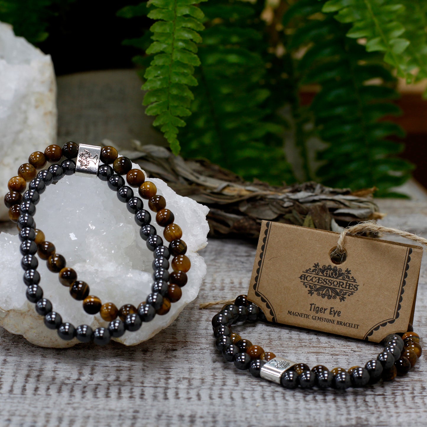 Tiger Eye Healing Bracelet - Magnetic Gemstone Bracelet