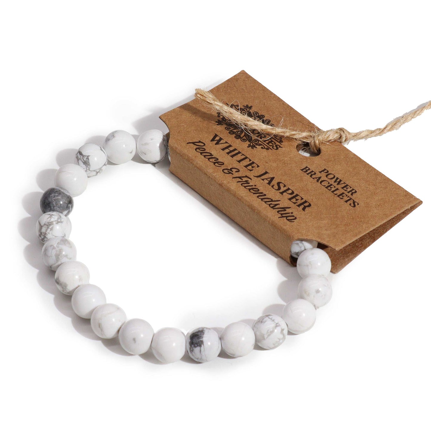 White Jasper Power Bracelet for Emotional Balance & Calmness