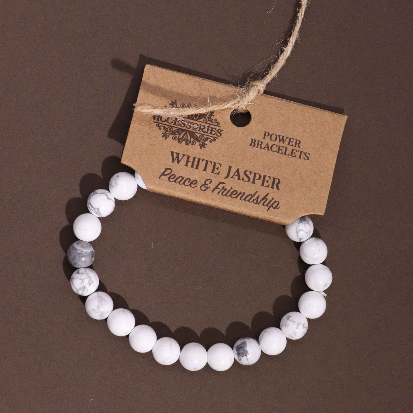 White Jasper Power Bracelet for Emotional Balance & Calmness