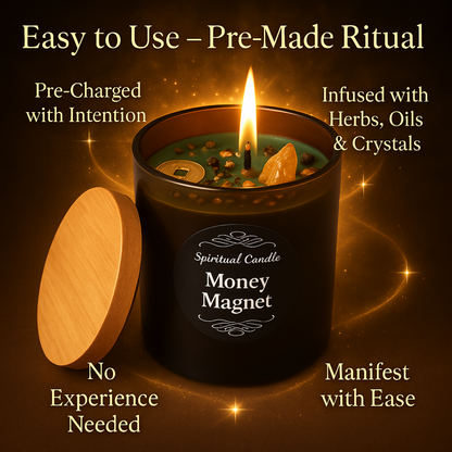 Money Magnet Spiritual Candle – A Sacred Tool for Wealth, Success, and Financial Abundance