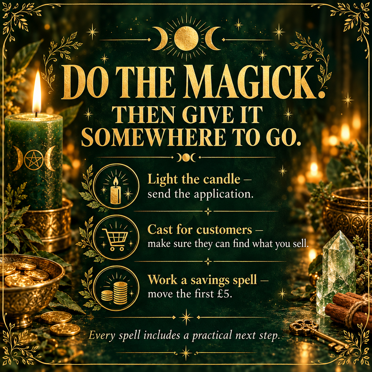 21 Quick Money Spells —  Simple Magick for Money, Opportunity & Prosperity - Digital PDF Ebook