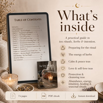 Sip Your Magick: Tea Rituals, Herbal Wisdom & Everyday Spellwork – PDF eBook