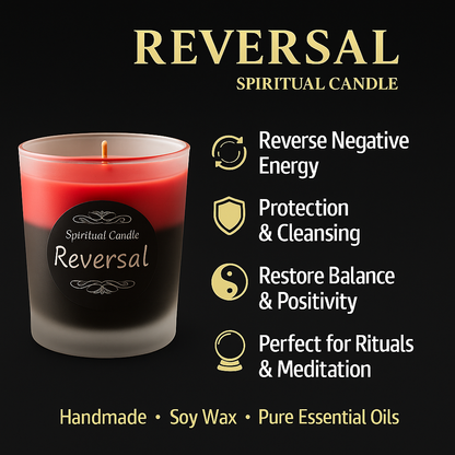 Reversal Spiritual Candle – A Sacred Tool for Banishing Negativity and Restoring Balance