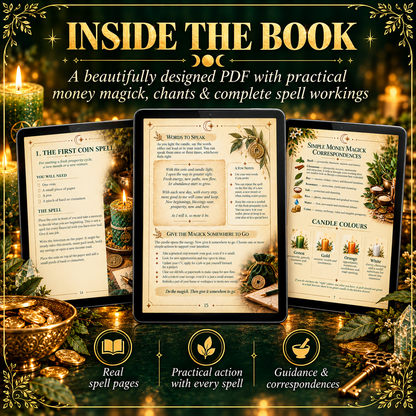 21 Quick Money Spells —  Simple Magick for Money, Opportunity & Prosperity - Digital PDF Ebook