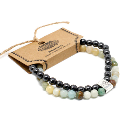Amazonite Healing Bracelet - Magnetic Gemstone Bracelet