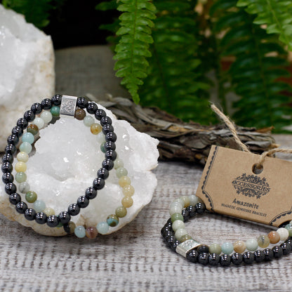 Amazonite Healing Bracelet - Magnetic Gemstone Bracelet