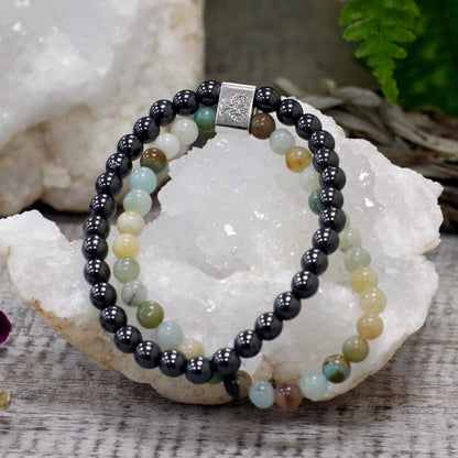 Amazonite Healing Bracelet - Magnetic Gemstone Bracelet