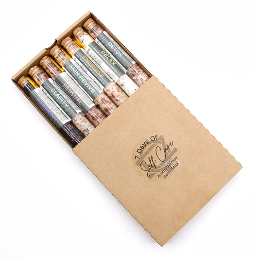 Bath Salt Vials - Gift Pack of 7 Scents for a Luxurious Bath Experience