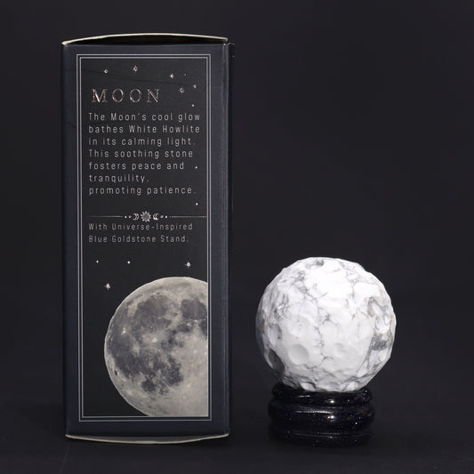 MOON - White Howlite Gemstone Planet