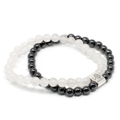 Clear Quartz Healing Bracelet - Magnetic Gemstone Bracelet