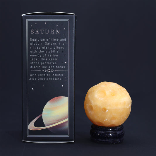SATURN - Yellow Jade Gemstone Planet