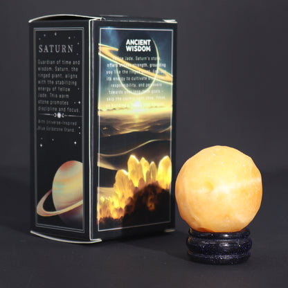 SATURN - Yellow Jade Gemstone Planet