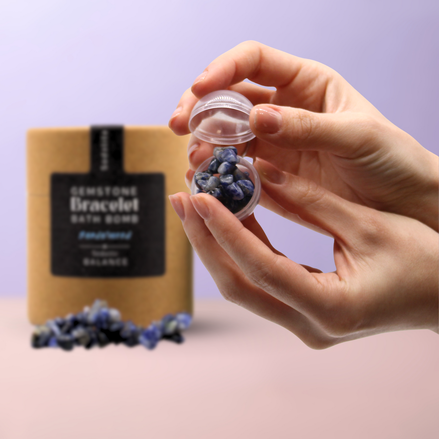 Sodalite Gemstone Bracelet Bath Bomb - Sandalwood