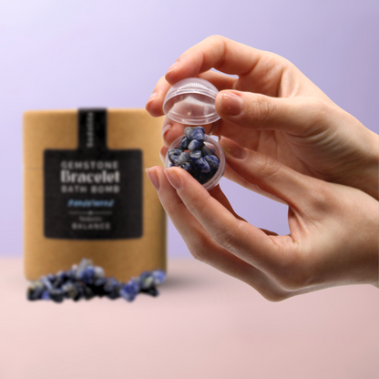 Sodalite Gemstone Bracelet Bath Bomb - Sandalwood